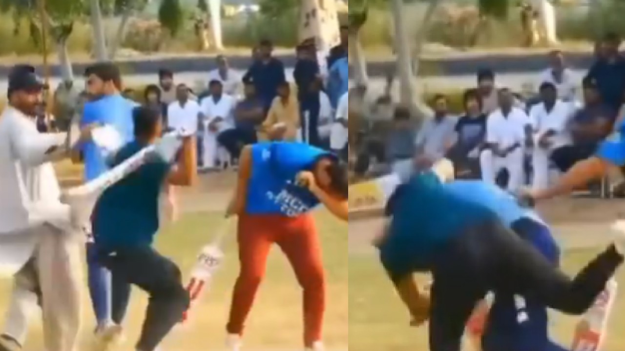 Watch: मैदान पर भिड़ गए पाकिस्तानी क्रिकेटर, दोनों पक्षों से चले बैट, देखें वायरल Video