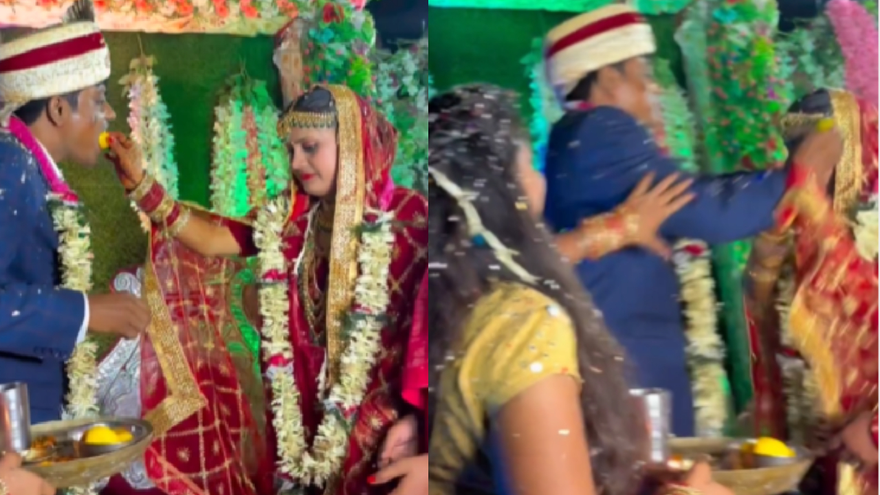 Dulha Dulhan Viral Video: शादी के दौरान मिठाई खाने पर दूल्हा ने दुल्हन के साथ की ऐसी जबरदस्ती, वीडियो देख पेट पकड़ लेंगे आप