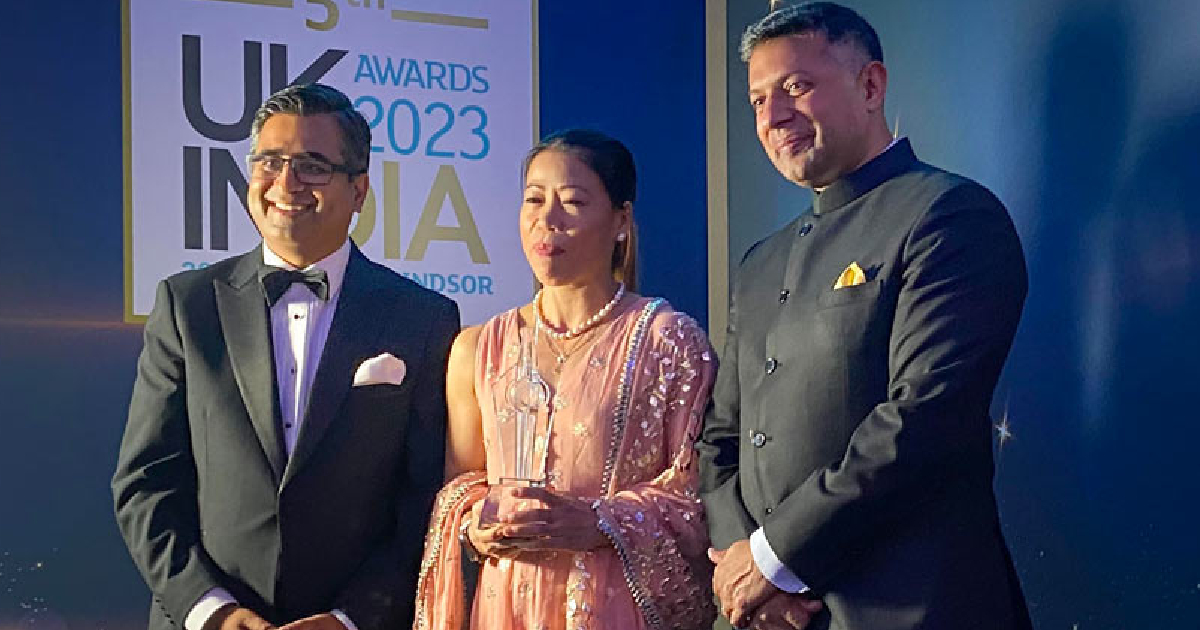 UK-India Awards: ग्लोबल इंडियन आइकन ऑफ द ईयर अवार्ड से सम्मानित की गईं मुक्केबाज मैरी कॉम