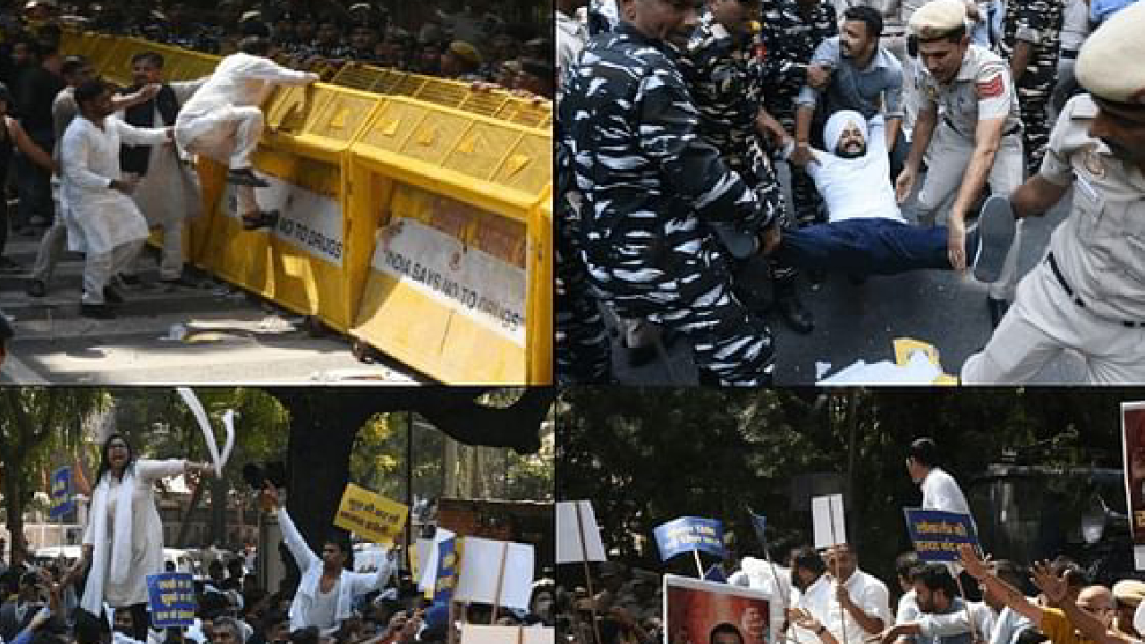 संजय सिंह की गिरफ्तारी के खिलाफ दिल्ली समेत इन राज्यों में AAP कार्यकर्ताओं का विरोध-प्रदर्शन, पुलिस से झड़प
