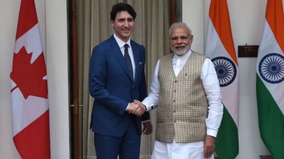 Justin Trudeau and PM Narendra Modi