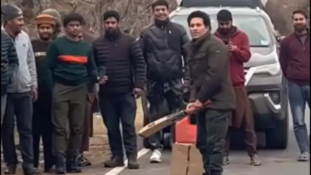 Sachin Tendulkar in Kashmir