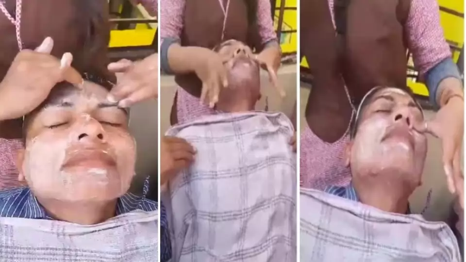 UP Shamli kasturba gandhi awasiya school watchman facial massage By Girl Students Viral video