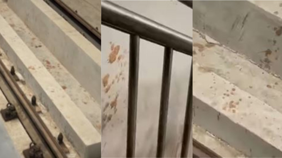 Gutka Stains in Patna Metro