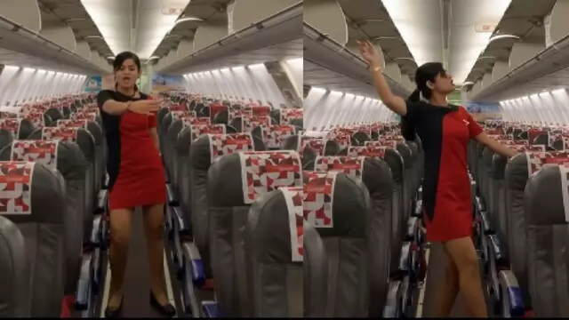 Watch: फ्लाइट में एयर होस्टेस ने किया धमाकेदार डांस, सोशल मीडिया पर मचाया तहलका, देखें वायरल Video