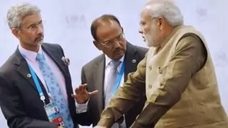 Ajit Doval and S Jaishankar and PM Modi