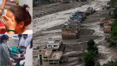 Nepal Flood Families Search for Missing Loved Ones Outside Hospitals