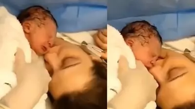 Watch: नवजात बच्चे पर मां के स्पर्श होते ही चला जादू, Video देख भावुक हो रहे लोग
