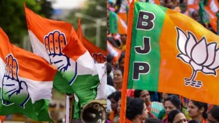 Congress and BJP Flag