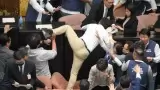 Chaos in Taiwan Parliament