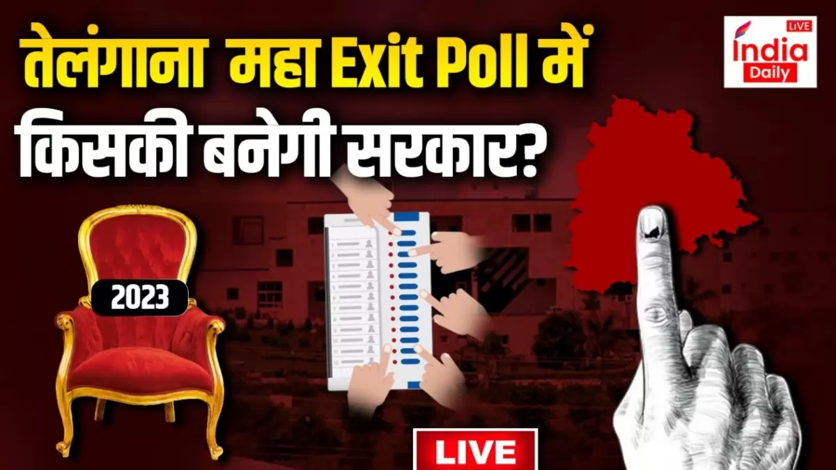 India Daily Live Telangana Exit Poll 2023: तेलंगाना में KCR को झटका, कांग्रेस सबसे आगे