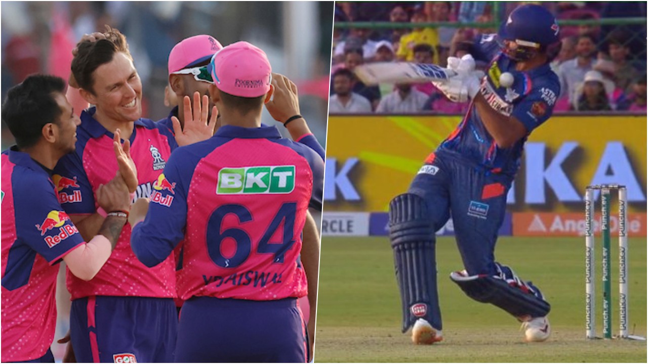 VIDEO: बोल्ट ने खतरनाक गेंद से तोड़ डाला पडिक्कल का हेलमेट, अगली ही बॉल से उड़ाई गिल्लियां