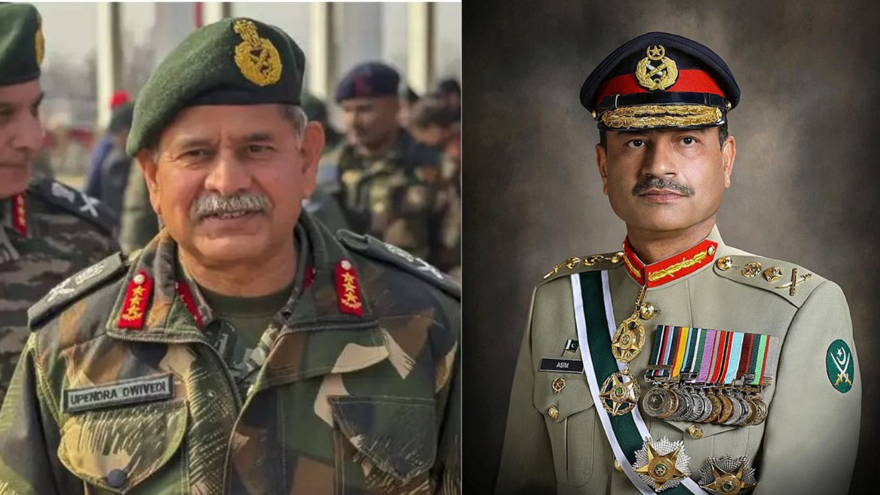 General Upendra Dwiwedi and General Asim Munir 