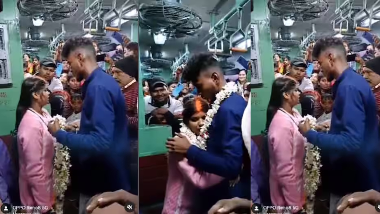 ट्रेन में प्रेमी ने रचा ली प्रेमिका से शादी, लोग बोले- हे भगवान देश में ये क्या हो रहा है