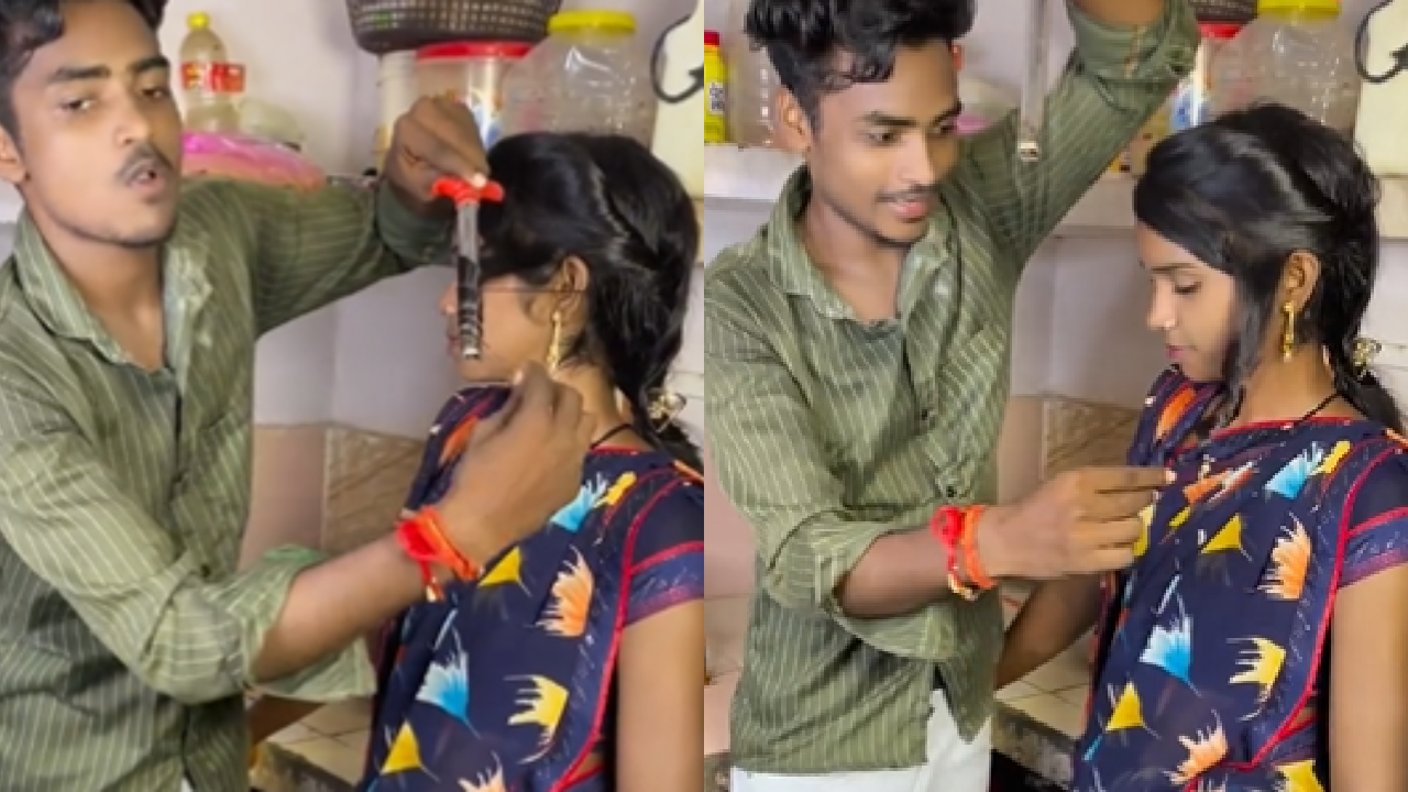 Viral Video: बालों को घुंघराले बनाने के लिए इस शख्स ने निकाला देसी जुगाड़, वीडियो देख चौंक जाएंगे आप